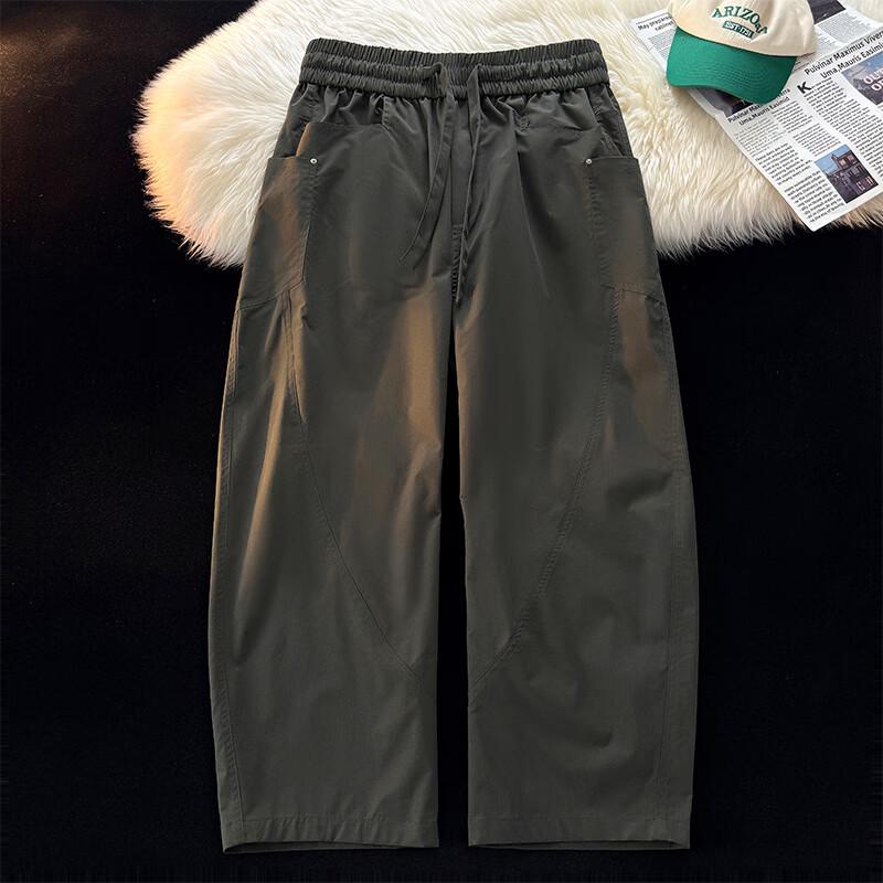 Men's Summer American Retro Loose Straight Leg Casual Pants