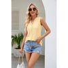 Summer Women's Clothing, Women's T-shirt, Hole Hollow V-neck, Sleeveless Splicing Tank Tops