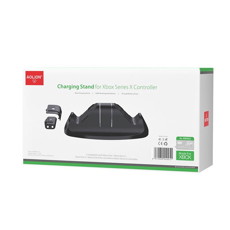 

Зарядное устройство для контроллера Xbox Series SX, зарядная док-станция и сменные батареи (2 шт.) для контроллера Xbox Series SX 23.2*8.9*8cm чёрный