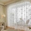 American Flower Lace Sheer Window Curtain Fabric
