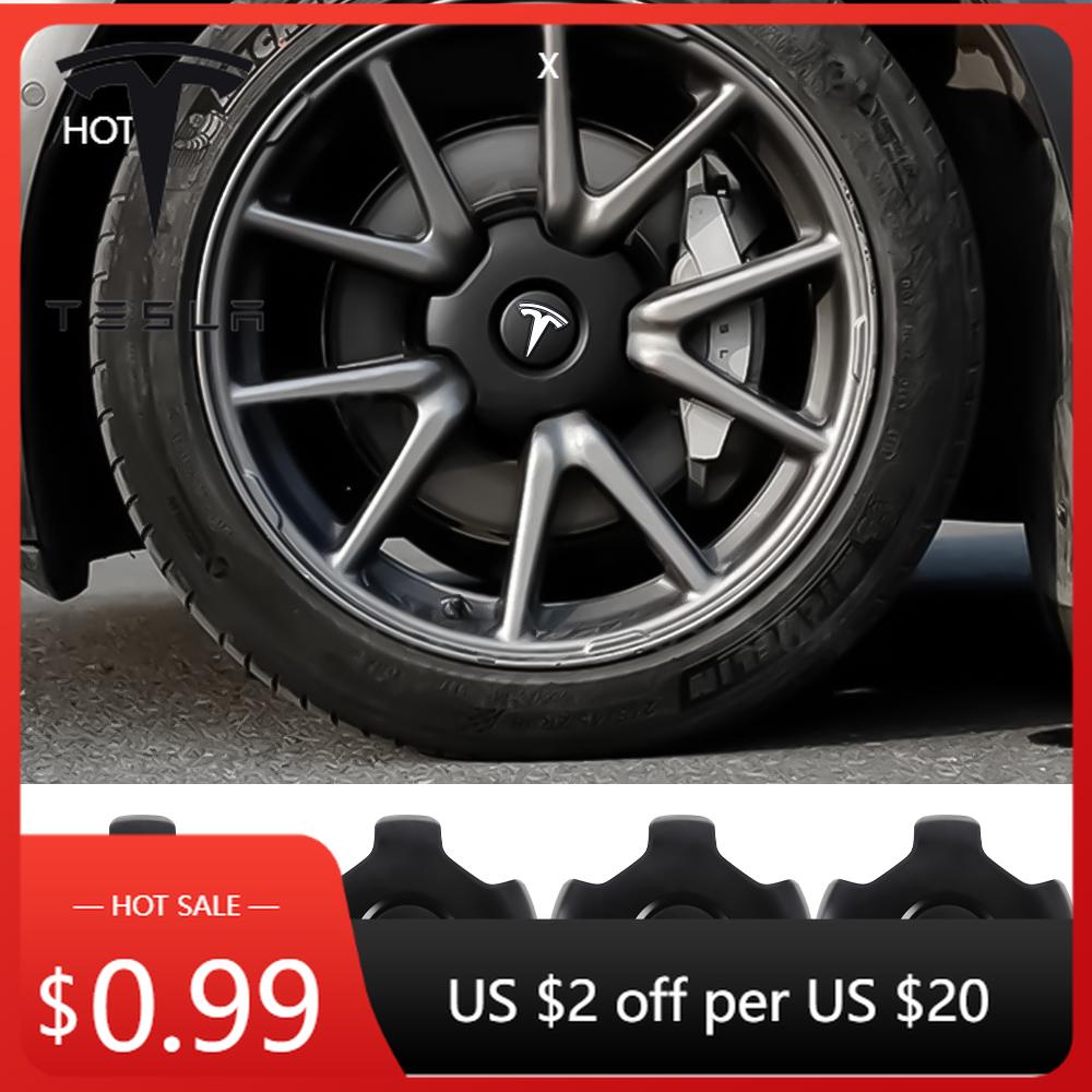 Adesivo Auto 2025 Caldo 4pz 180mm Copricerchi Auto Accessori Coprimozzo Centrale Ruota Auto Copri Emblema Cerchione Per Tesla Model 3 Model S Mod