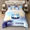 Ensemble de literie Design Lazio FC Texte personnalisé 1 Housse de couette & 2 Taies d'oreiller