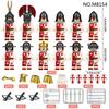 12 Medieval Minifigures Medieval Ilimbe Knight Shield Bow and Arrow Building Block Toy Cross-border