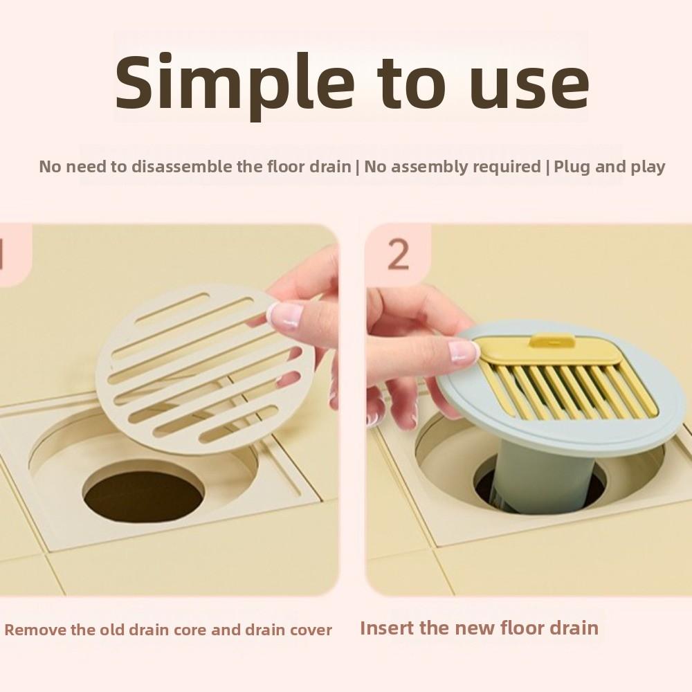Universal Bathroom Anti-odor Floor Drain Anti-backflow with Comb Bath Shower Floor Strainer Trap One-Way Drain