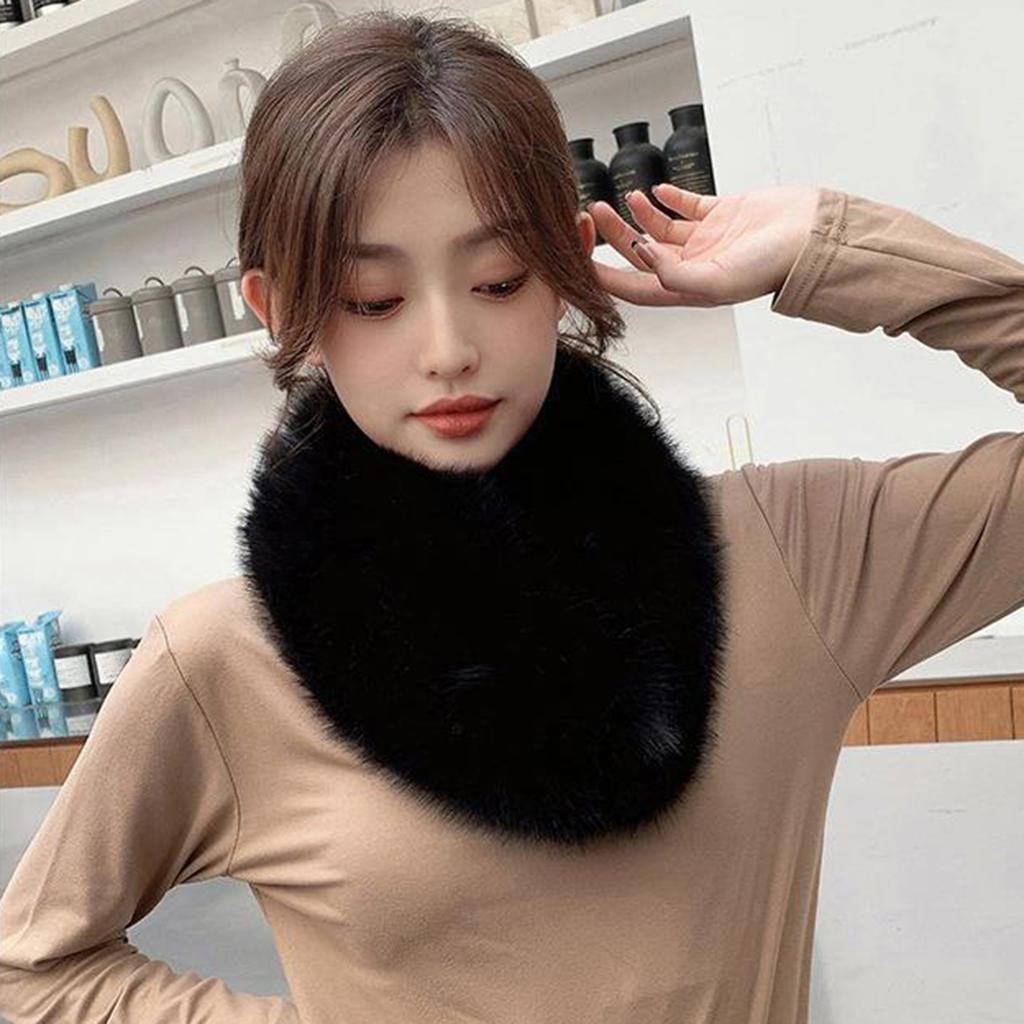 Écharpe épaisse en fausse fourrure, classique, respirant, antigel, col de manteau d'hiver
