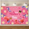 1 pancarta de fondo de flores para el Día de la Madre adecuada para decoración del Día de la Madre, eventos conmemorativos y celebraciones festivas