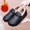 Baggy Shoes for Women with Added Insulation, New Style, Flat Sole, Soft Leather, Soft Bottom, Cotton Material