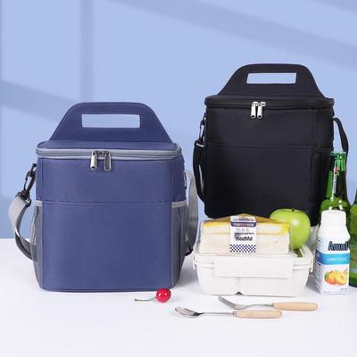 Crossbody Insulated Lunch Bag: Thick Oxford Cloth with Aluminum Foil for Outdoor Camping and Picnics.