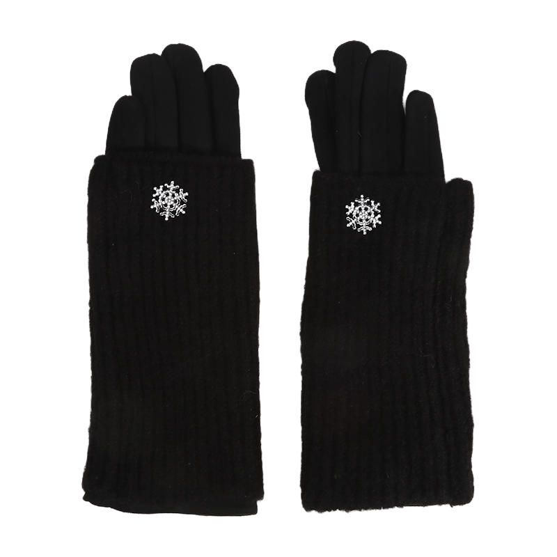 

Thick Knitted Riding Gloves for Women Windproof Warm Driving Mittens Touch Screen Fashion Comfortable Ski Gloves 1/2/3/4/5 Pairs 1Pair чорний