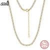 Effie Queen Popular 4mm Ball Bead Necklace Adjustable Genuine 925 Sterling Silver Beaded Collar Choker Link Chain Jewelry GAN10