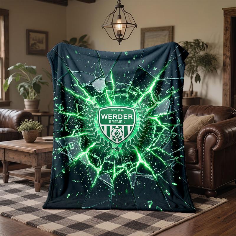 Werder Bremen Fußball Print Flanelldecke Weich Warm Sofa Bett Überwurfdecke Für Zuhause Büro Schlafzimmer