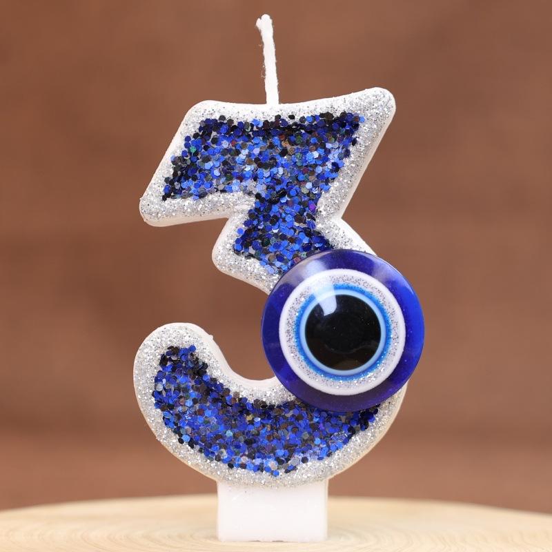 Digitale Geburtstagskerze, Kuchendekoration, Party, handgefertigt, DIY, digitale Kerze, Teufelsauge