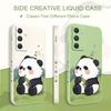 Baby Panda Phone Case For Samsung Galaxy A37 A57 Liquid Silicone Cover