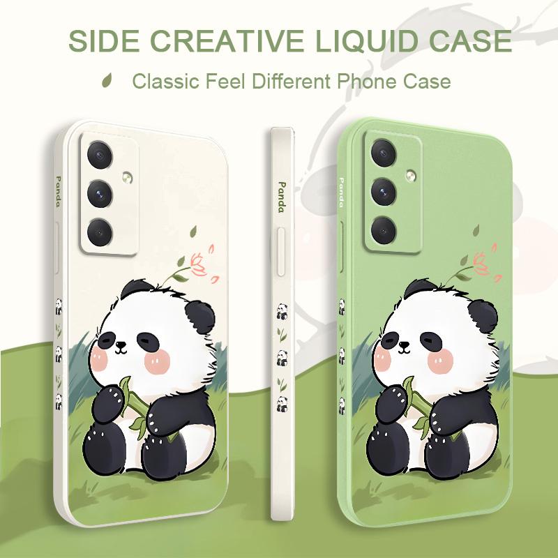 Baby Panda Phone Case For Samsung Galaxy A37 A57 Liquid Silicone Cover