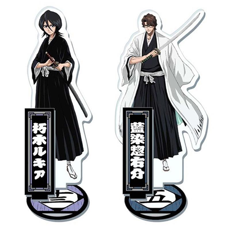 Anime Bleach Acrylic Stand Model Plate Kurosaki Ichigo Kuchiki Rukia Hitsugaya Toshiro Cartoon Figures Standing Sign Holder