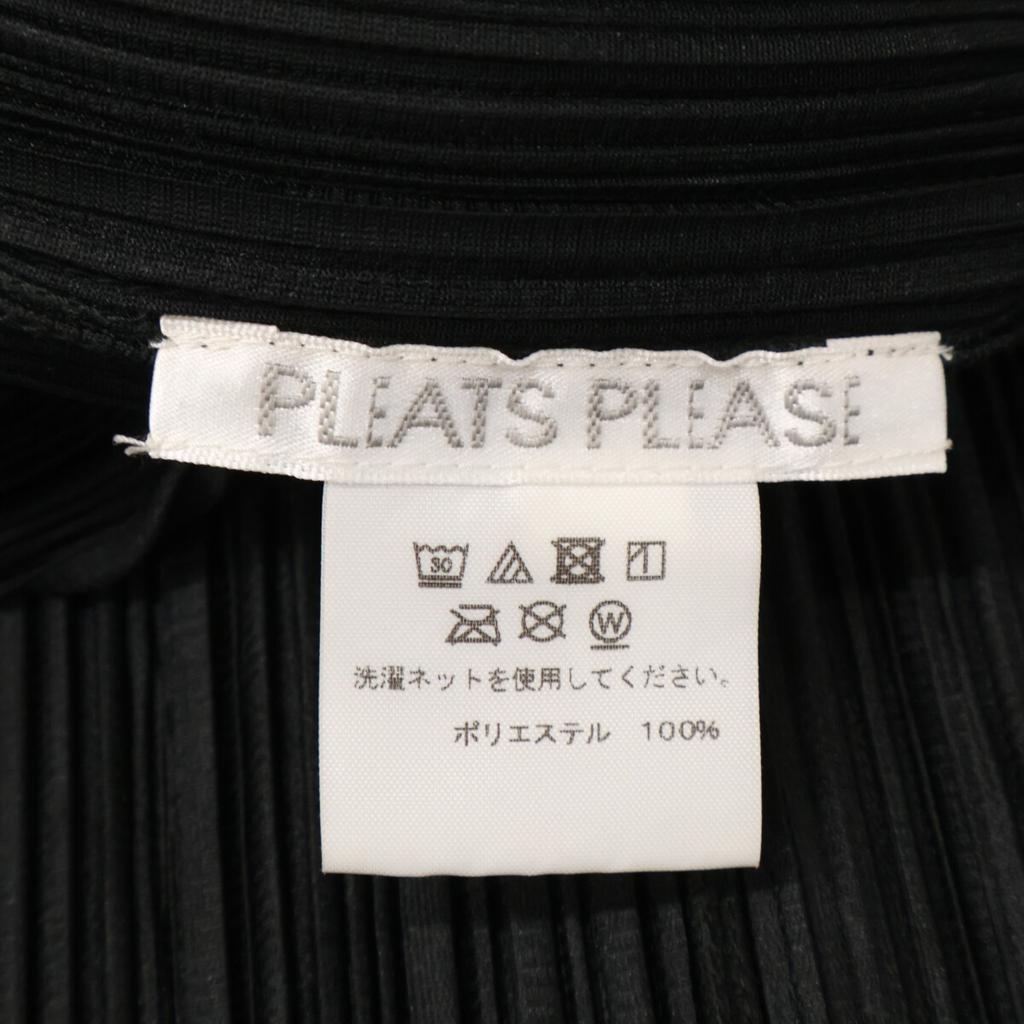 PLEATS PLEASE 18Stainless Steel PP81-JA642 Black Long Pleated Cardigan tops 2 blackUsed