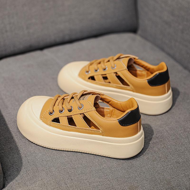 Casual Thick Bottom Hollow Out Breathable Low Heel Women Shoes 2024new Fashion Simple Color Matching Shoes for Women Summertime
