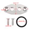Twin Turbo Dual 1/8" NPT Oil Feed Line Adapter Plate for LS1 LSX LS3 LS2 LQ4
