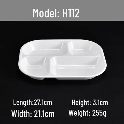 AVADEN Melamine Divided Dinner Plates
