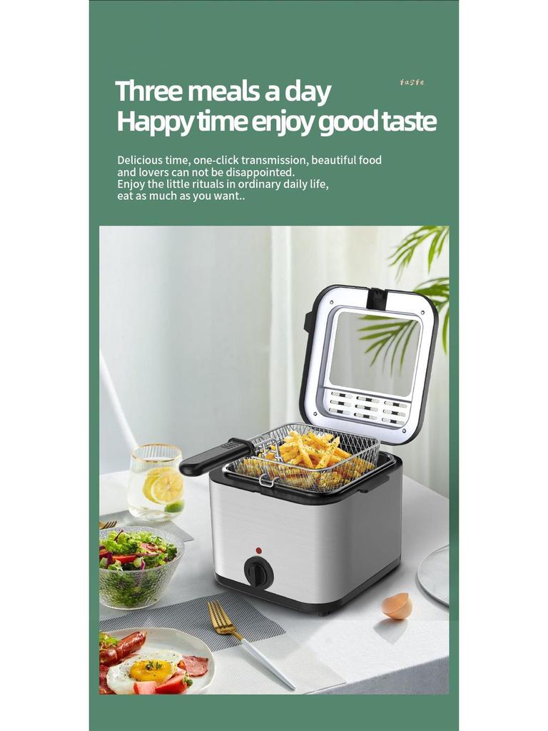 Integrated Self-Heating Household Deep Fryer for French Fries & Fried Dough Sticks