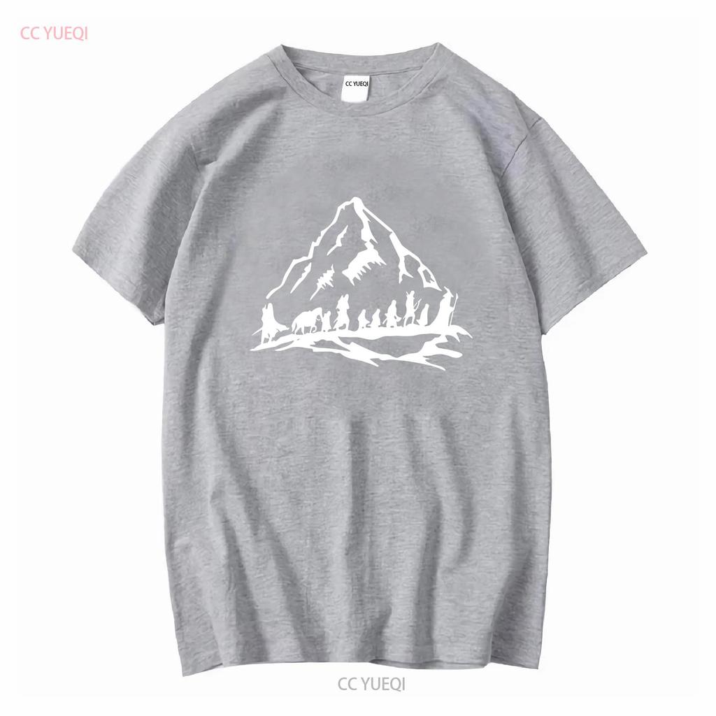Fellowship of the Ring T Shirt LOTR Mountain  Womens Mens  vintage Washed Stretched streetwear Comfortable homme Casual Unisex