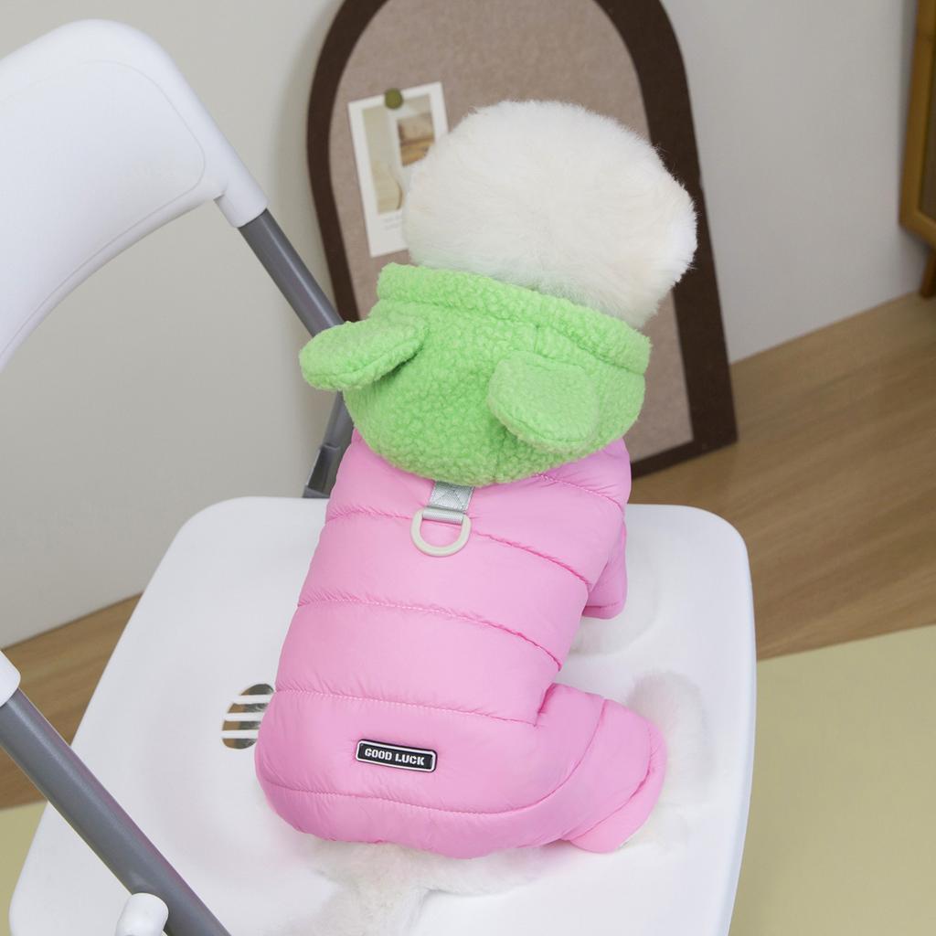 Dog Clothes Winter Thick Four-legged Cartoon Overalls