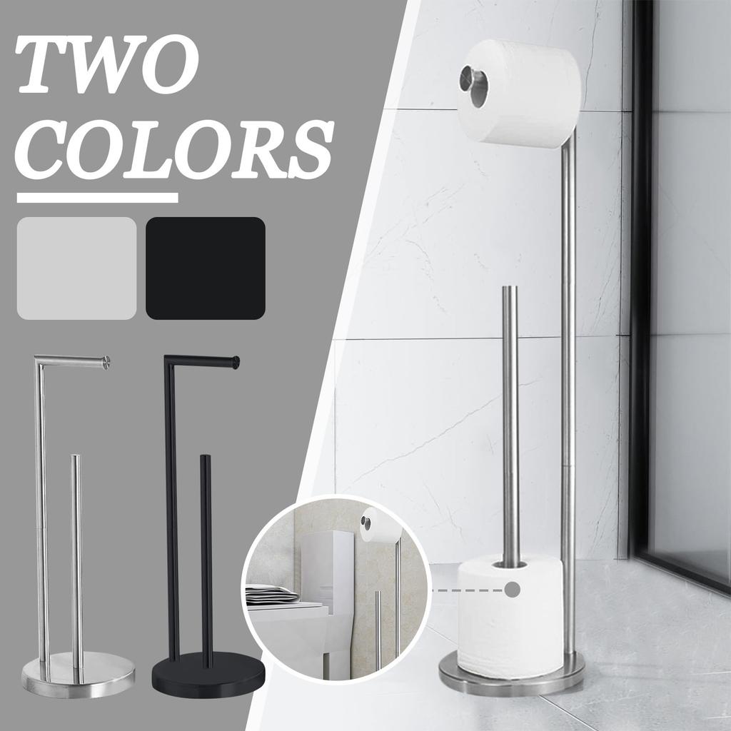 Large Capacity Toilet Paper Holder,proof Toilet Paper Holder With Slip Stable Base, Black Toilet Paper Holder, Used In The Bathroom