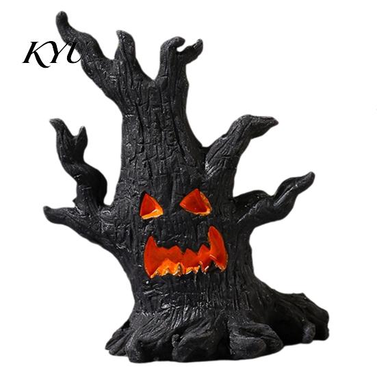 Realistic Tree Monsters Sculptures Halloween Miniature Demons Ornaments, Resin Micro Landscape Figures, Dark Gift for Handicraft Lovers Forest