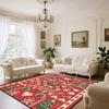 Home Decoration Luxury Rugs Living Room Christmas Red Green Carpet Non-slip Cute Room Decor Washable Warm Soft Baby Crawling Mat