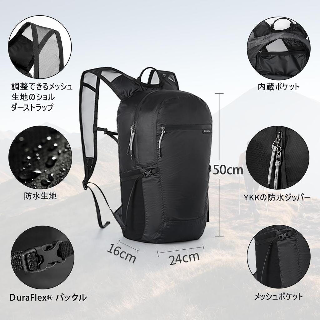 Bee Nesting Foldable with YKK Waterproof Perfect for Outdoor Activities Like Commuting To and More Backpack, Lightweight, Waterproof, Zipper, Compact,