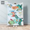 Kawaii Children Cartoon Blanket Animal Flannel Fleece Blanket Super Soft Nordic Bed Cover Bedspread Cute Gift