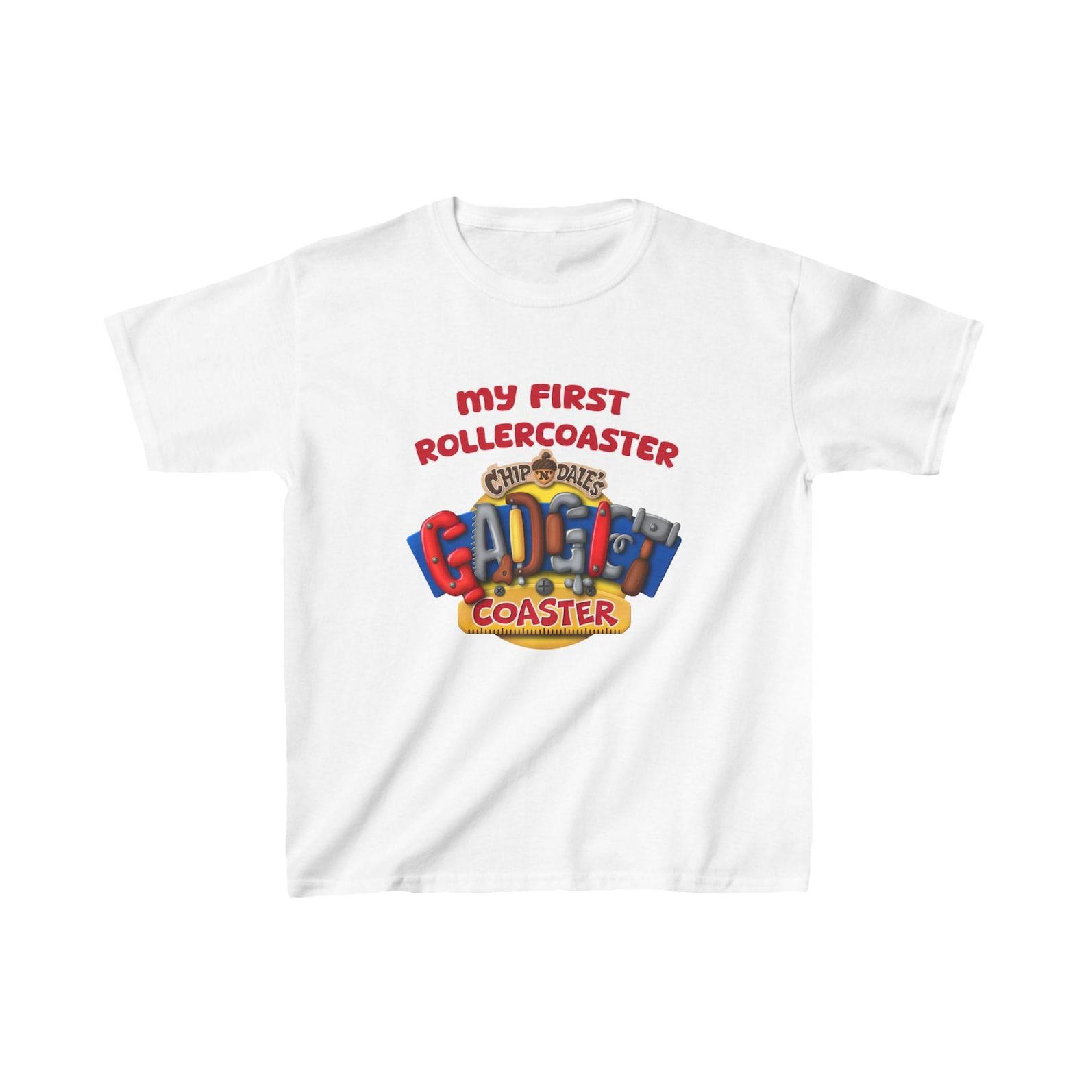 Youth Rollercoaster Adventure Tee, Gadgetcoaster Vacation Movie T-Shirt, Chip n Dale Family Trip, Disneyland Theme Park, Unisex Top, Kids 100