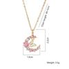Fashion Butterfly Moon Necklace Women's Stainless Steel Collar Chain High End Elegant 2025 New Korean Jewelry Gift