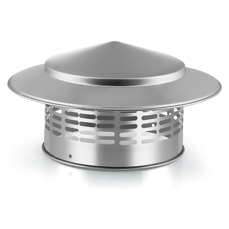 

A60zchimney Cover Round With Screen , 304 Stainless Steel Cap For Exterior Fireplace Flue Stove Pipe Topper Usemay срібний