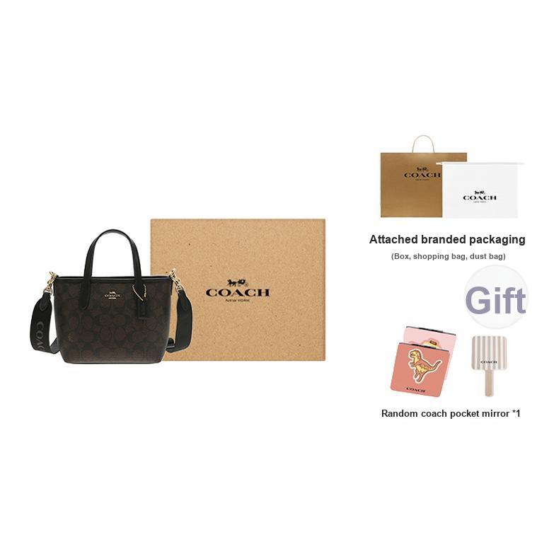 Coach Borsa Tote City 15 Marca Logo Tracolla Staccabile Donna Nera CW032-IMXAQ