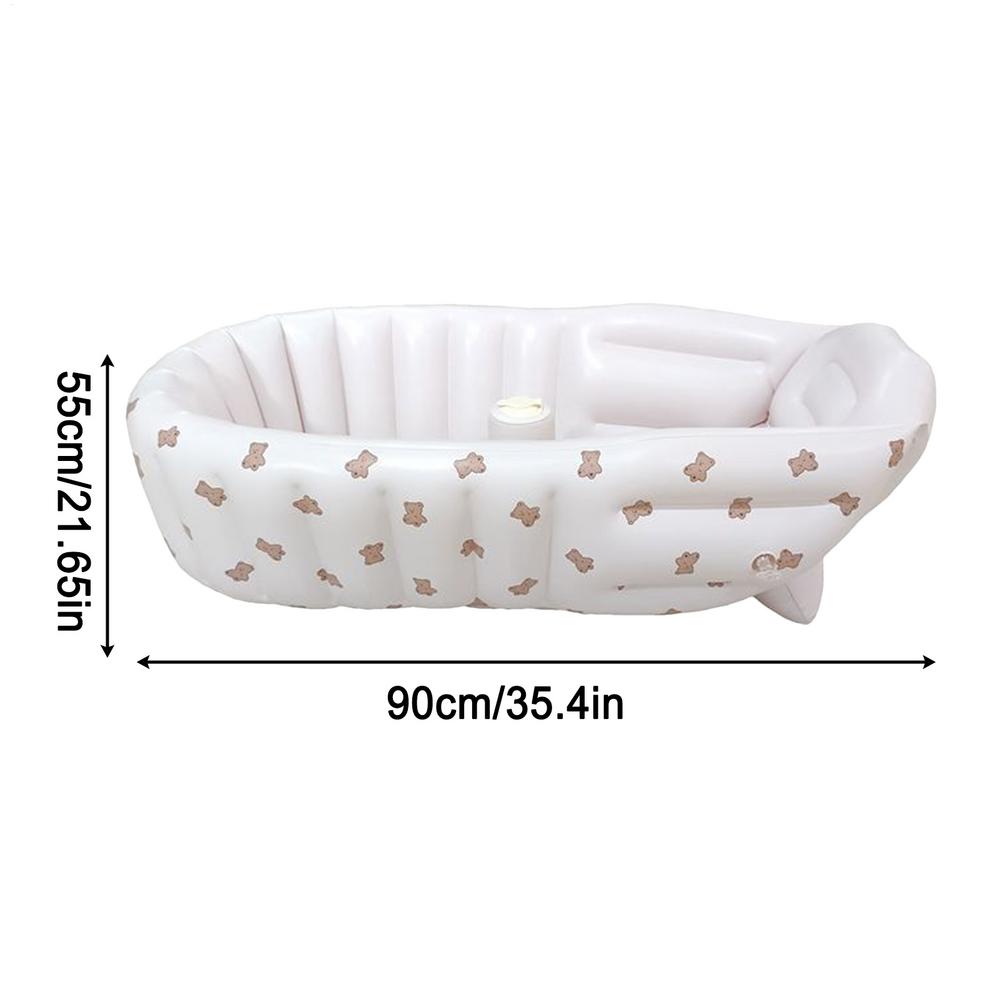 

Дорожная детская ванночка Портативная детская ванна Складной бассейн Сиденье для купания для раковины Душ Игры с водой Плавание На открытом воздухе Лето белый