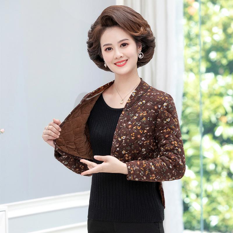 Women's Camel Hair Cotton Vest - Mid-Aged & Elderly, Warm, Thickened, Plus Velvet, Short-Sleeved, Waist & Shoulder Protection.