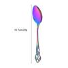 Luxury Rainbow Western Dinnerware Stainless Steel Cutlery Set Steak Knife Dessert Fork Coffee Spoon Ice Spoon Tableware Set