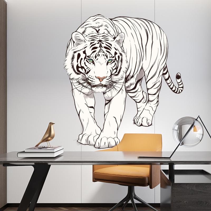 Tiger Motivational Sticker Vinyl Decal for Office Wall Decor Inspirational Quote Poster Study Room Home Art
