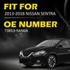 Outside Roof Drip Molding Strip Trim Left & Right Side For 2013-18 Nissan Sentra