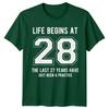 Life Begins At 28 28th Birthday Unisexs TShirt Unisexs Graphic Tee Unisex Top