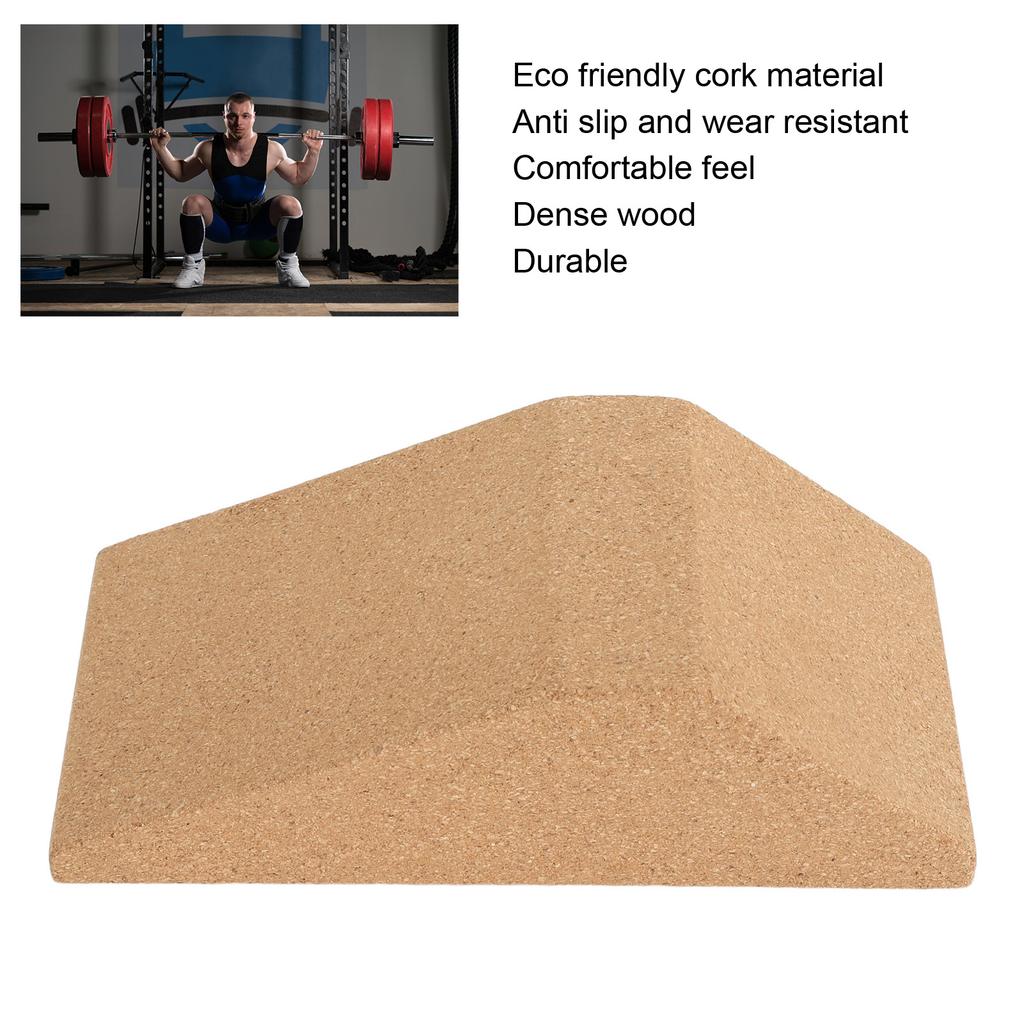 Cork Squat Wedge Block Professional Balance Training Bodybuilding Non Slip High Density Workout Brick for Fitness