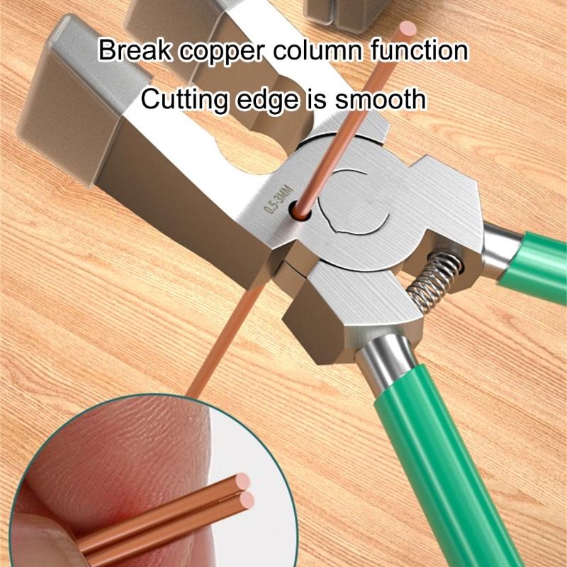 Carbon Steel Crafting Clip Pliers For Secure Glass Copper Rod Trimming With Improved Friction Coated Tip