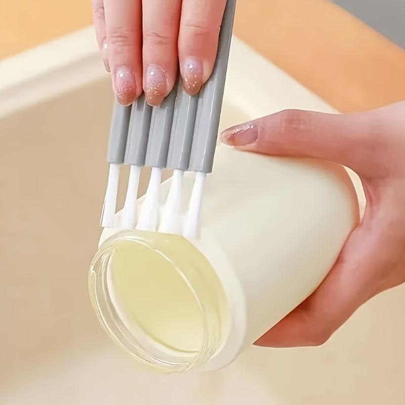 Cup Cap Brush Keyboard Gap Brush Curled Cup Cap Brush Air Cushion Comb Cleaning Brush Bottle Cap Groove Gap Multi-purpose Brush