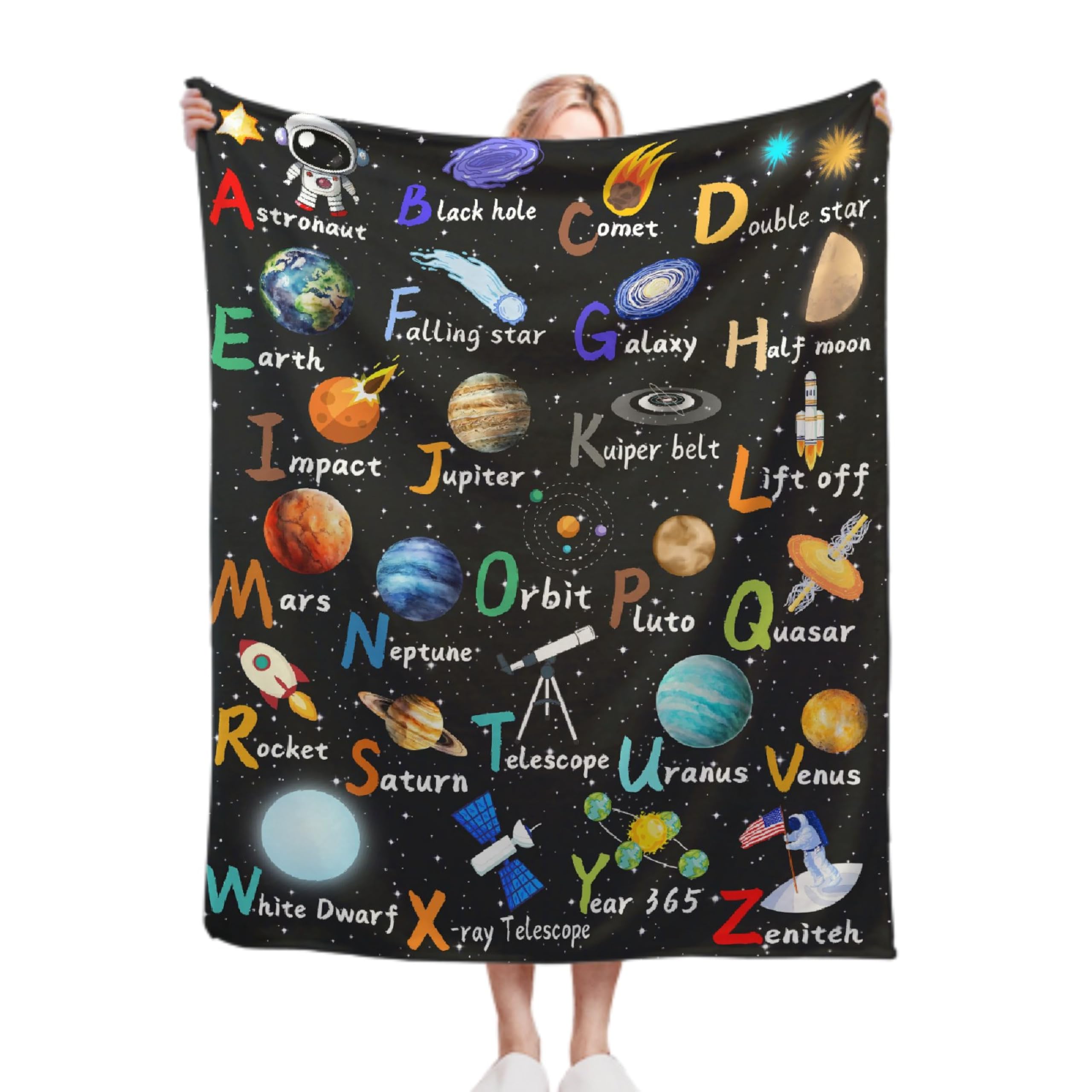 

Rocky Mountains Planets Starry Sky Printed Fleece Blanket Bed Throw Soft Bedspread Sheets Sofa Gift Customized Blankets Queen 80x120cm