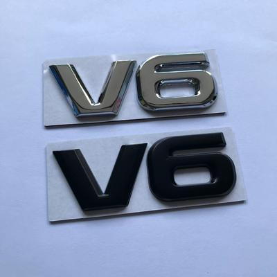 Kovová nálepka na úpravu auta, dělená nálepka V6 V8 s velkým objemem, 3D trojrozměrná zadní dekorace, auto samolepka, boční nálepka