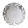 Plate with Fluted Stripes Striped Fruit Round Dish for Dining Table