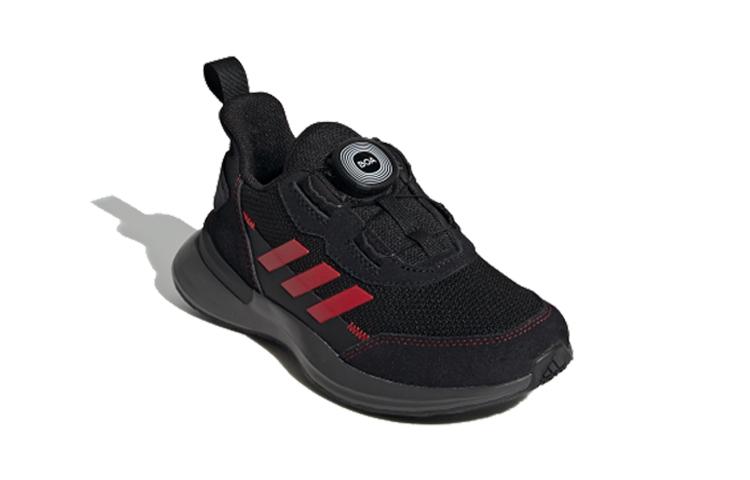 Adidas Rapidarun Boa Cushioning Low top Kids' Running Shoes Black Red Children Aged 3 7 Years Old FU7314