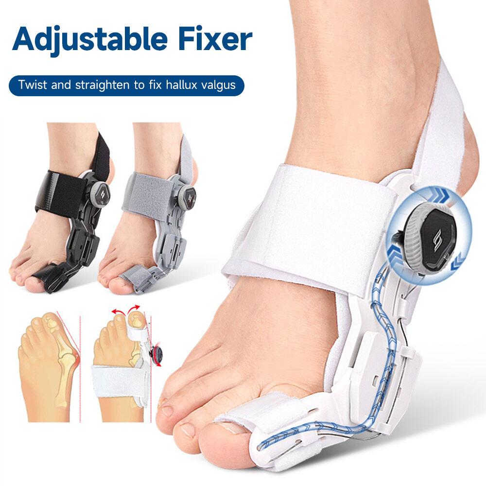Toe Straightener Bunion Corrector Unisex Valgus Adjustable Toe Corrector Rotatable Separator Splint Braces for Left Right Foot