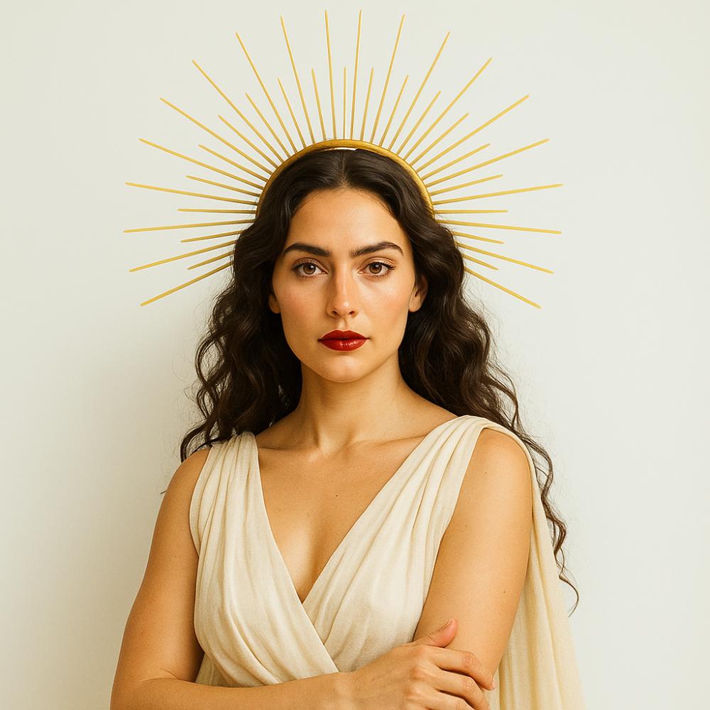 Sun God Halo Headband Star COSPLAY Hair Hoop Vintage Tiara Headdress Halloween Party Cosplay